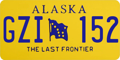 AK license plate GZI152