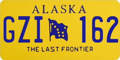 AK license plate GZI162