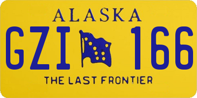 AK license plate GZI166
