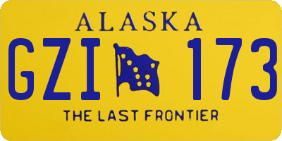 AK license plate GZI173