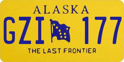 AK license plate GZI177