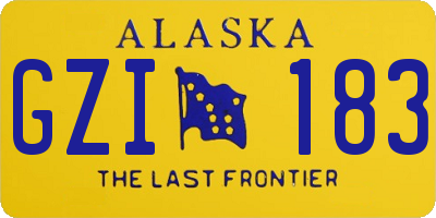 AK license plate GZI183