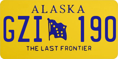 AK license plate GZI190