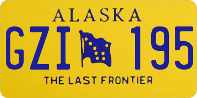 AK license plate GZI195