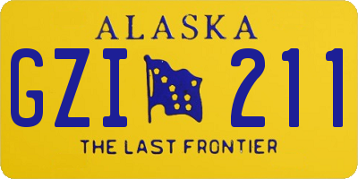 AK license plate GZI211
