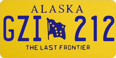 AK license plate GZI212
