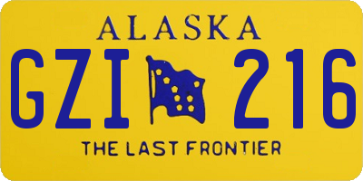 AK license plate GZI216
