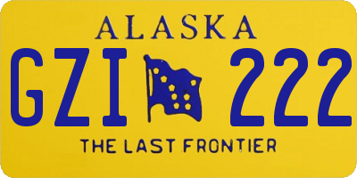 AK license plate GZI222