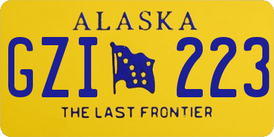 AK license plate GZI223