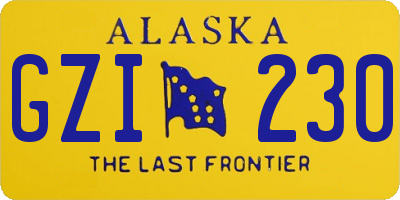 AK license plate GZI230