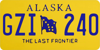 AK license plate GZI240