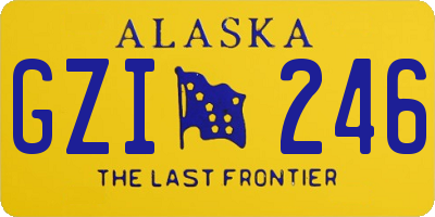 AK license plate GZI246