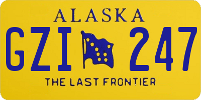 AK license plate GZI247