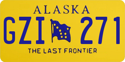 AK license plate GZI271