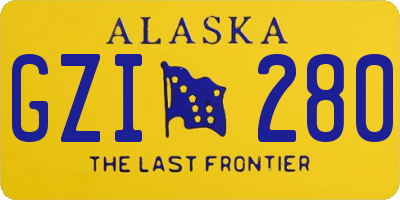 AK license plate GZI280