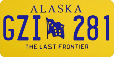 AK license plate GZI281