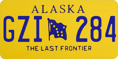 AK license plate GZI284