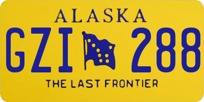 AK license plate GZI288