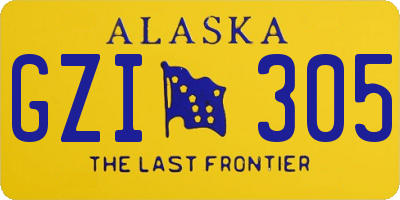 AK license plate GZI305