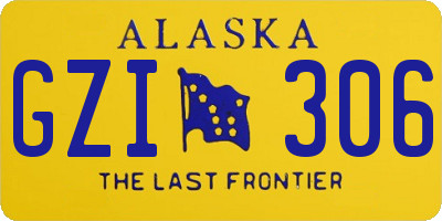 AK license plate GZI306