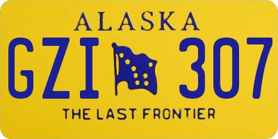 AK license plate GZI307