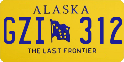 AK license plate GZI312