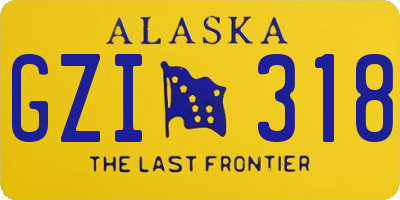 AK license plate GZI318