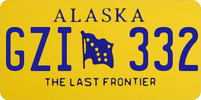 AK license plate GZI332