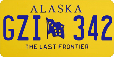 AK license plate GZI342