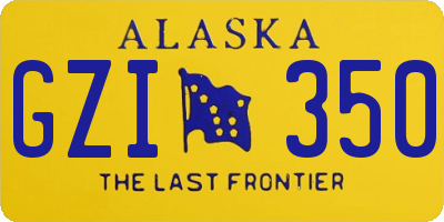 AK license plate GZI350