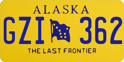 AK license plate GZI362
