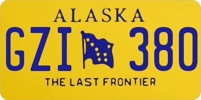 AK license plate GZI380