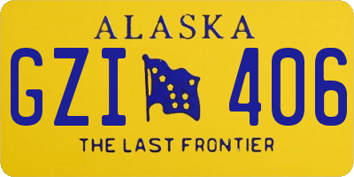 AK license plate GZI406