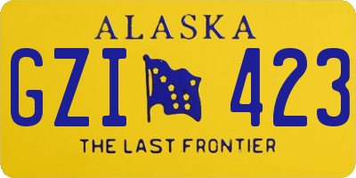 AK license plate GZI423