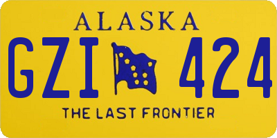 AK license plate GZI424