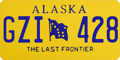 AK license plate GZI428