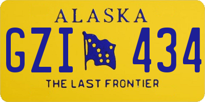 AK license plate GZI434