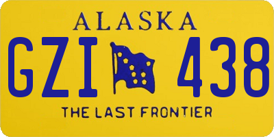 AK license plate GZI438