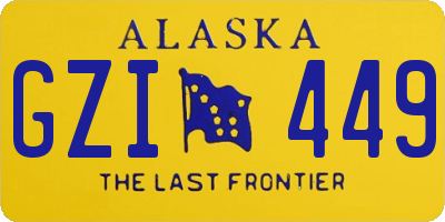 AK license plate GZI449