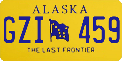 AK license plate GZI459