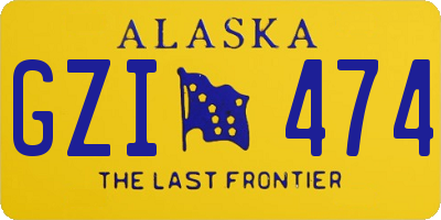 AK license plate GZI474