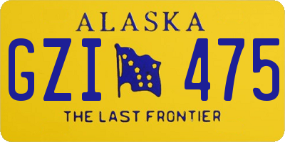 AK license plate GZI475