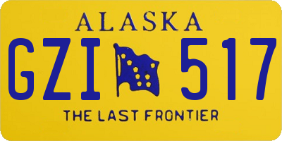 AK license plate GZI517