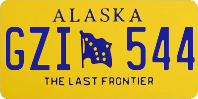 AK license plate GZI544