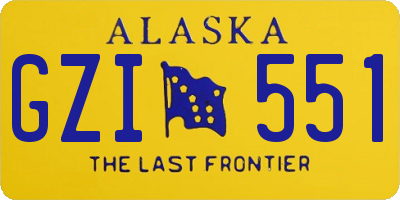 AK license plate GZI551