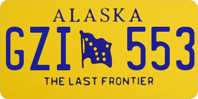 AK license plate GZI553
