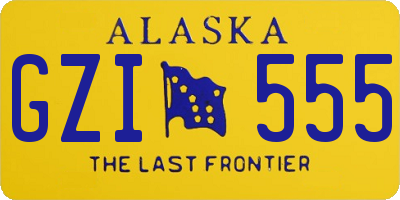 AK license plate GZI555