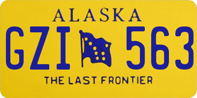 AK license plate GZI563