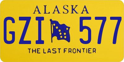 AK license plate GZI577
