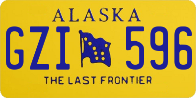 AK license plate GZI596